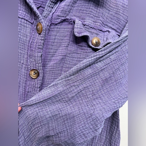 Oddi Vintage Wash Gauze Button Down - Picture 7 of 8